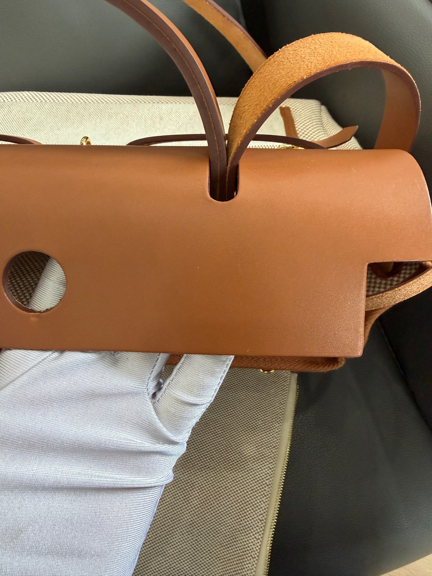 Hermès - Herbag - Cloth - Beige - (medium)