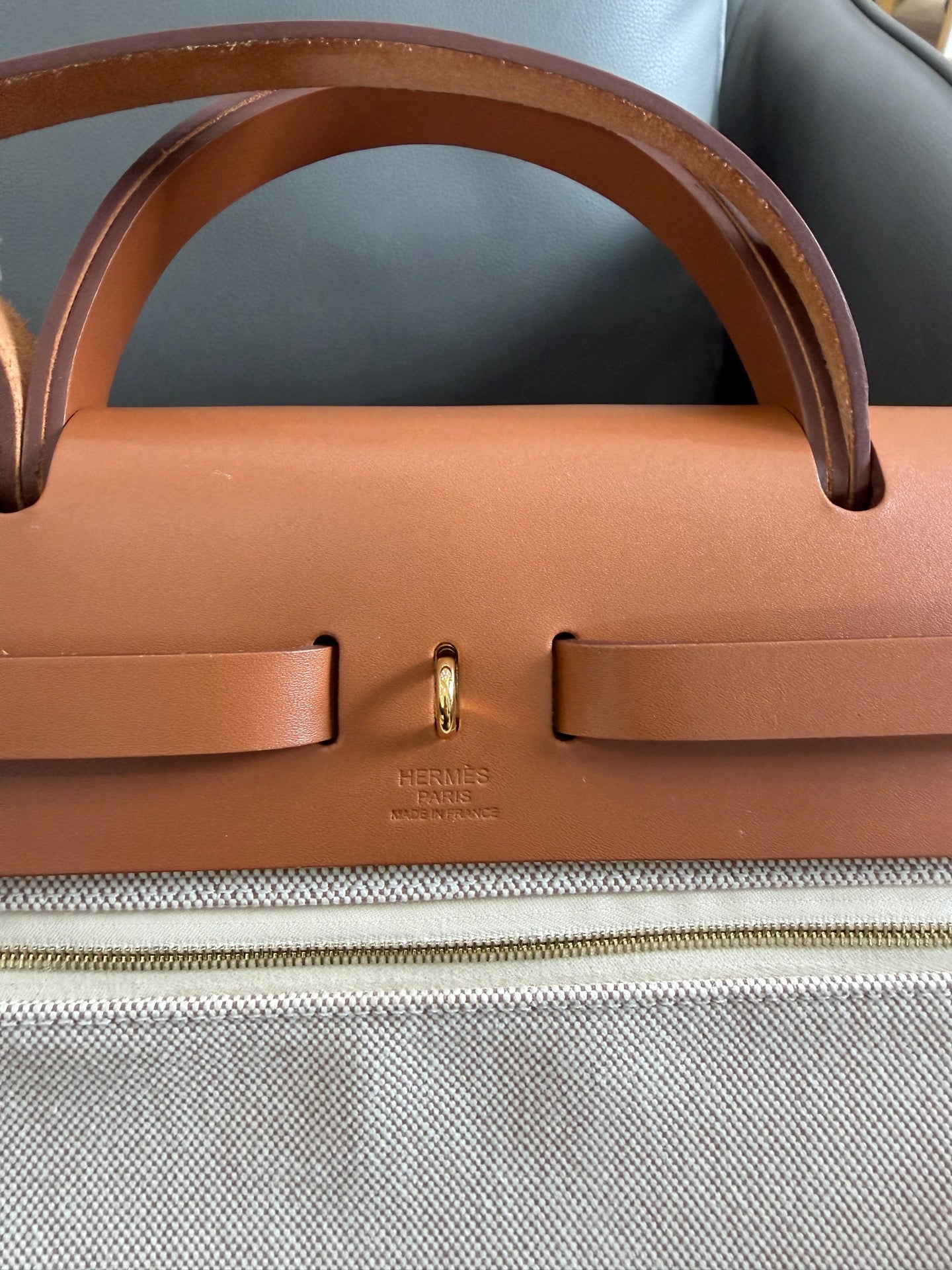 Hermès - Herbag - Cloth - Beige - (medium)