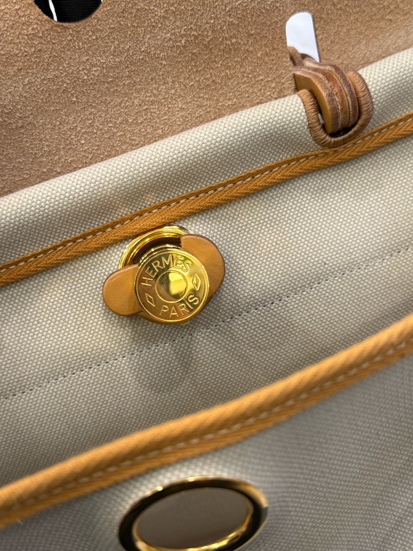Hermes - Herbag - Cloth - Beige - (Medium)