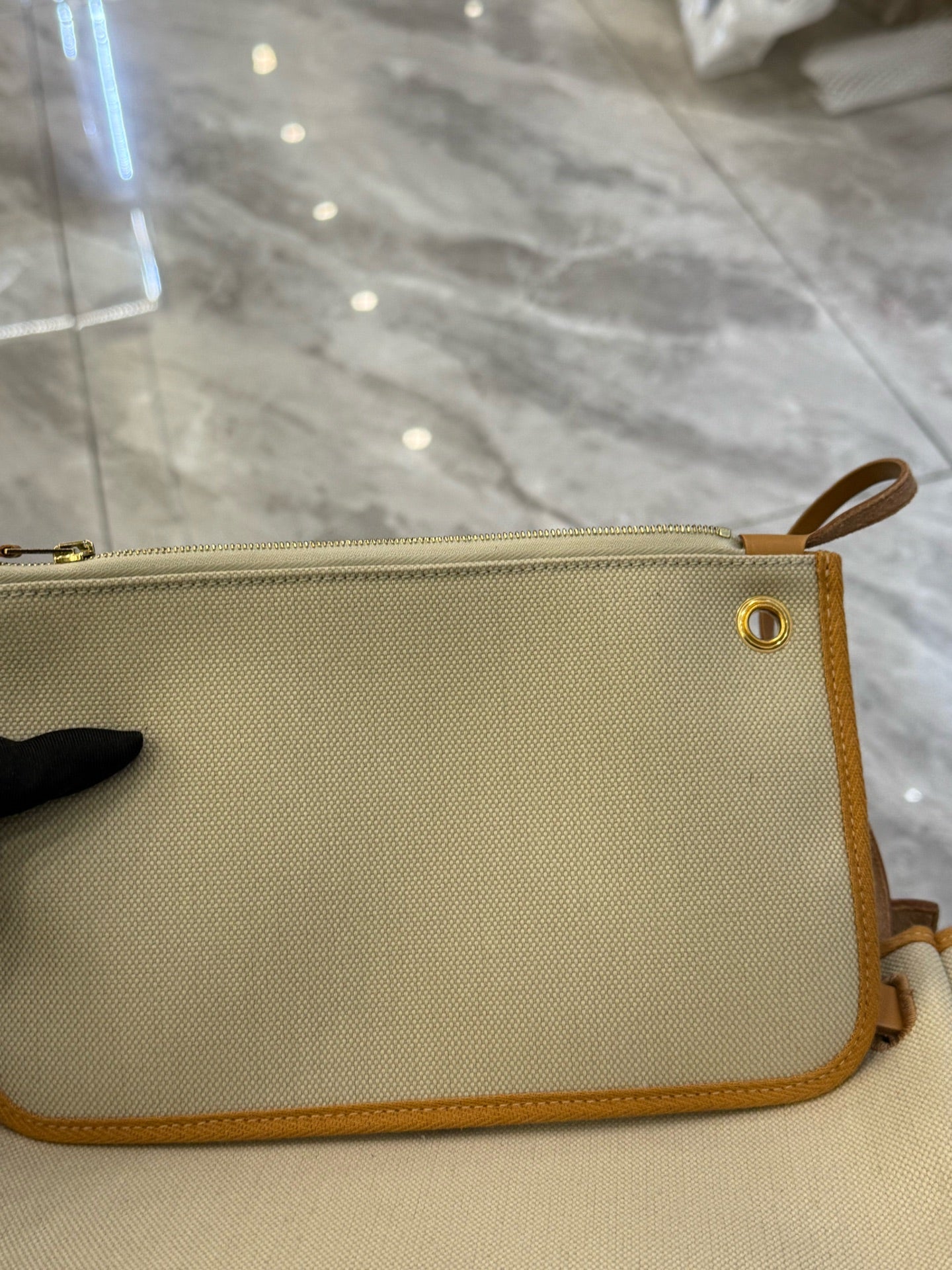 Hermes - Herbag - Cloth - Beige - (Medium)
