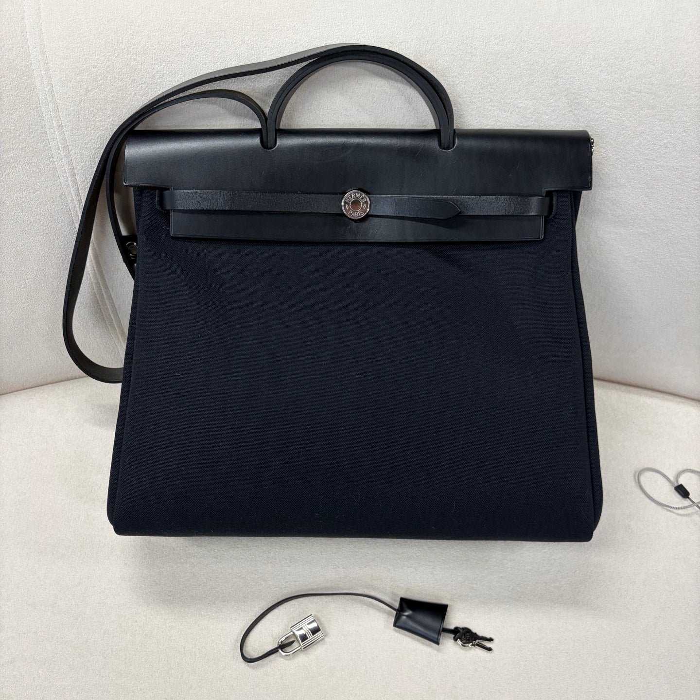Hermes - Herbag - Cloth - Black - (large)