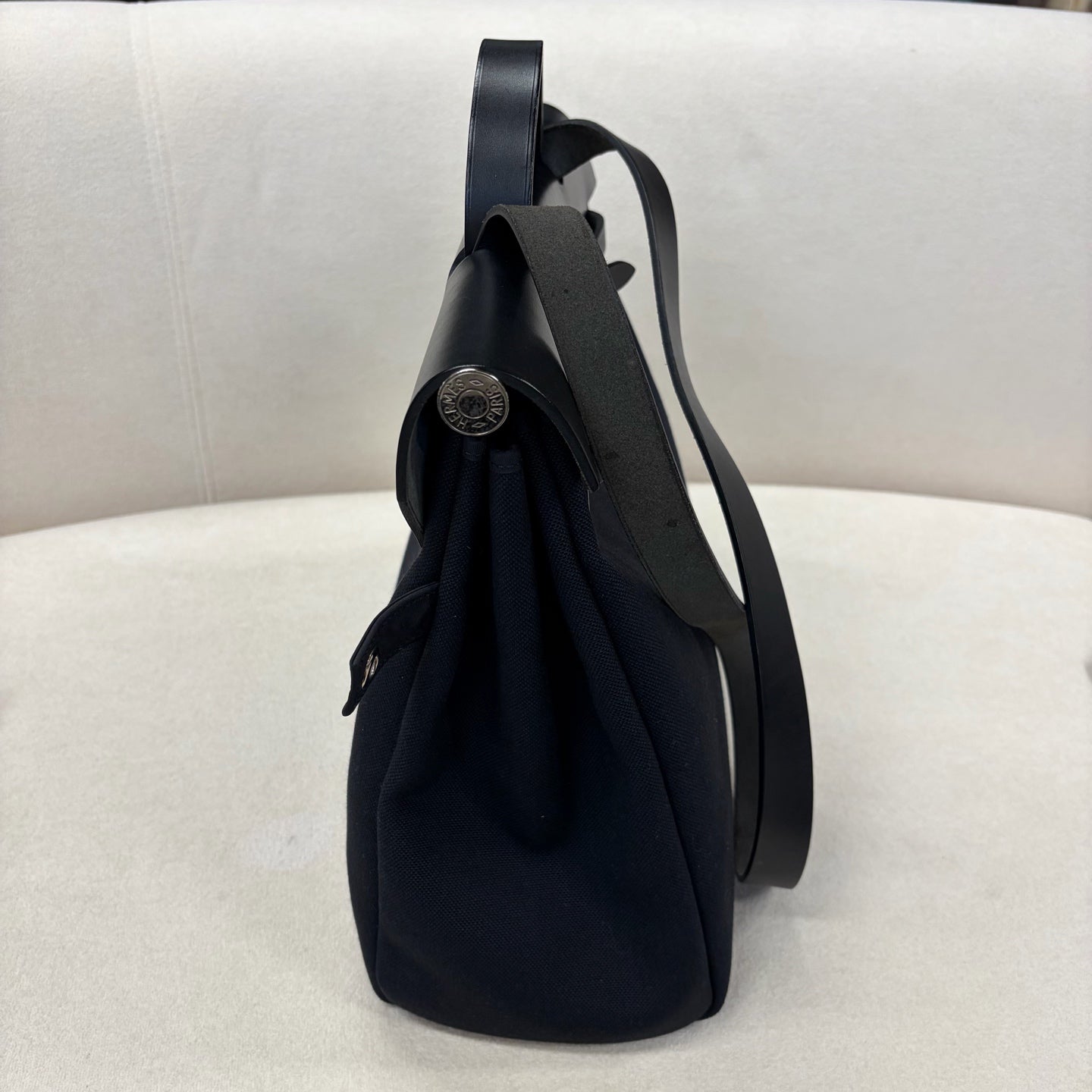 Hermes - Herbag - Cloth - Black - (large)