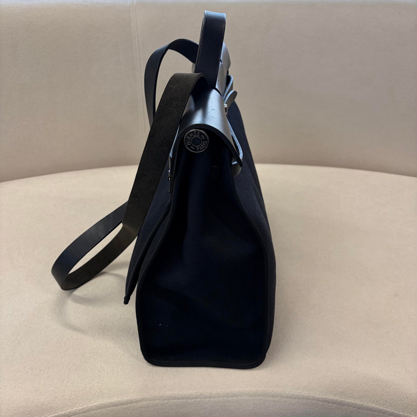 Hermes - Herbag - Cloth - Black - (large)