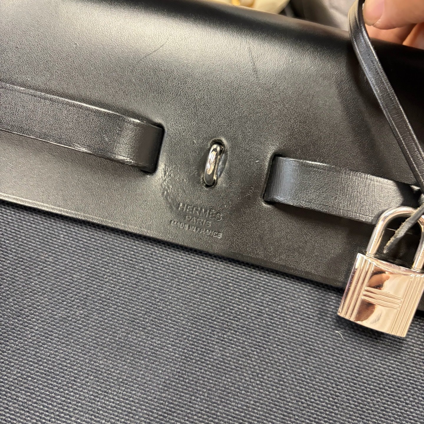Hermes - Herbag - Cloth - Black - (large)
