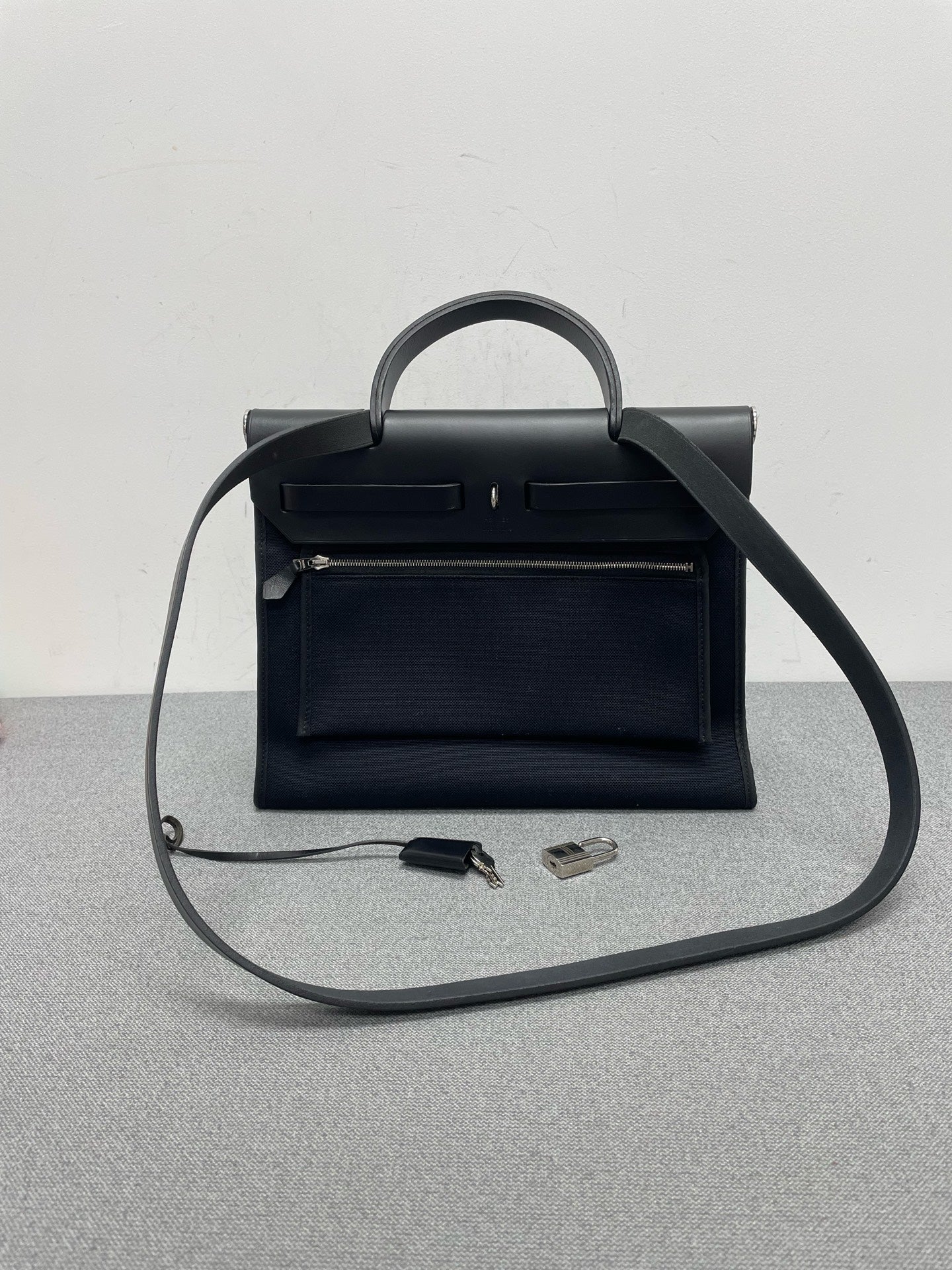 Hermes - Herbag - Cloth - Black - (medium)