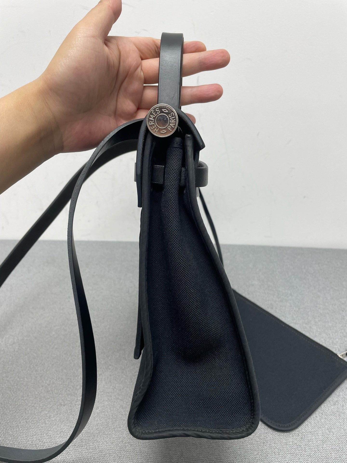 Hermes - Herbag - Cloth - Black - (medium)