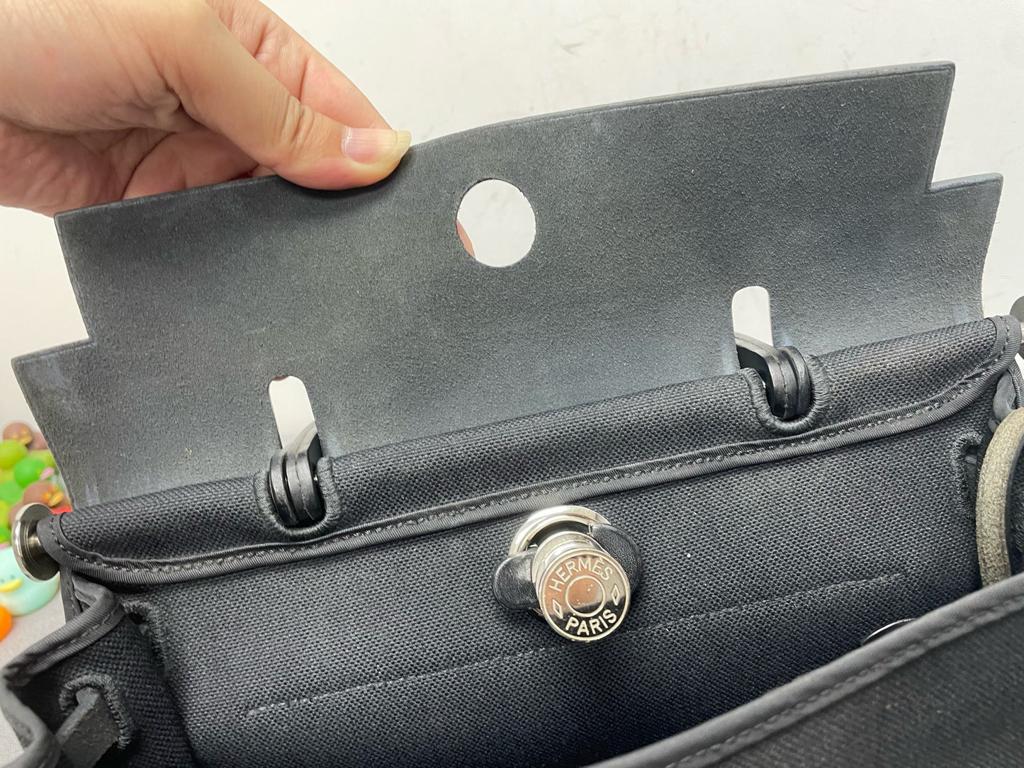 Hermes - Herbag - Cloth - Black - (medium)
