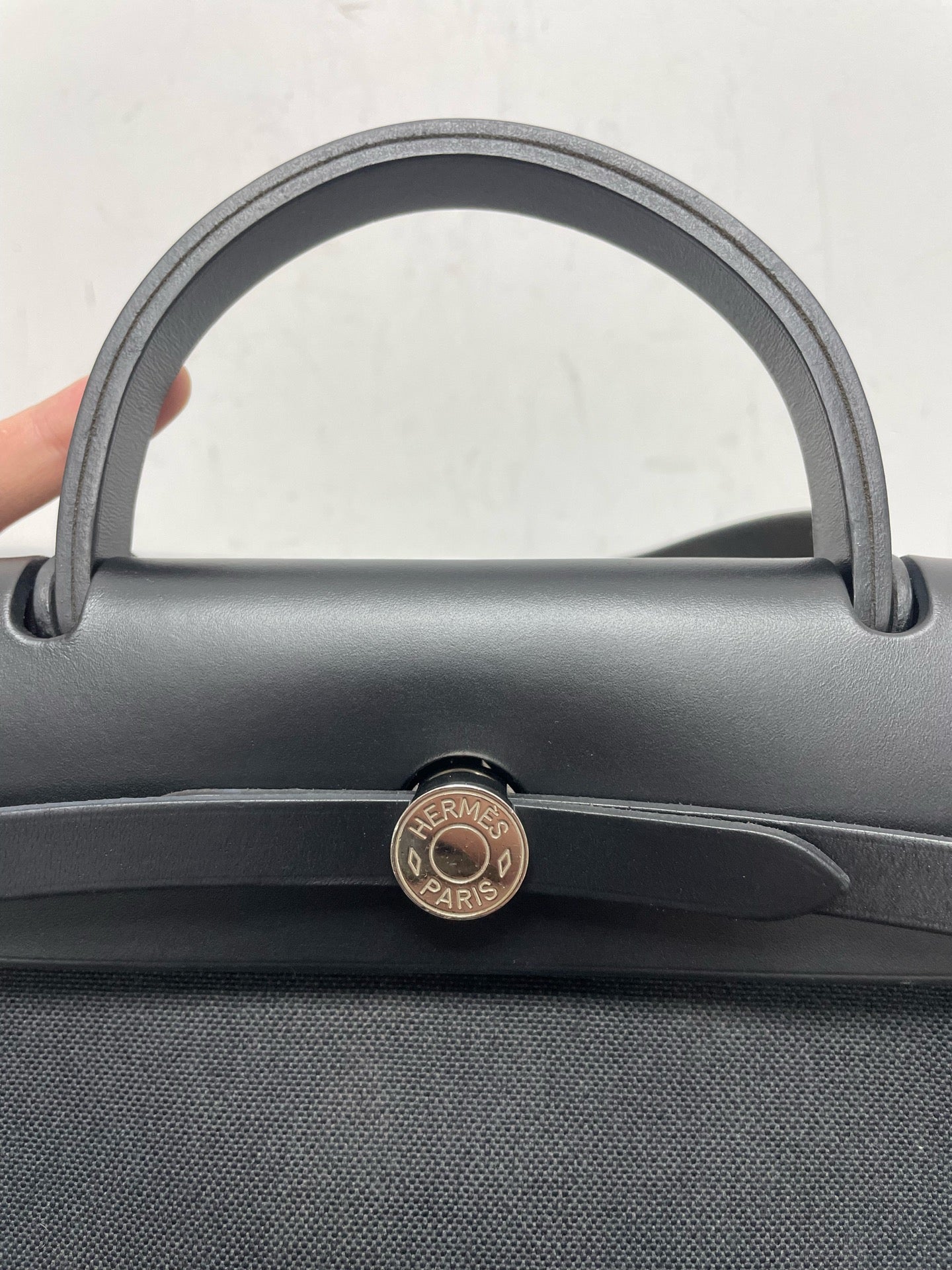 Hermes - Herbag - Cloth - Black - (medium)