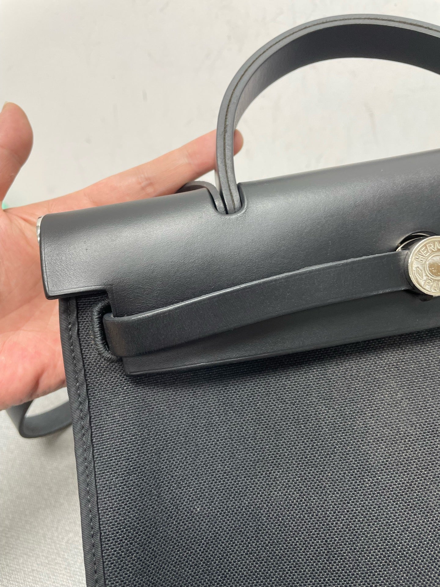 Hermes - Herbag - Cloth - Black - (medium)