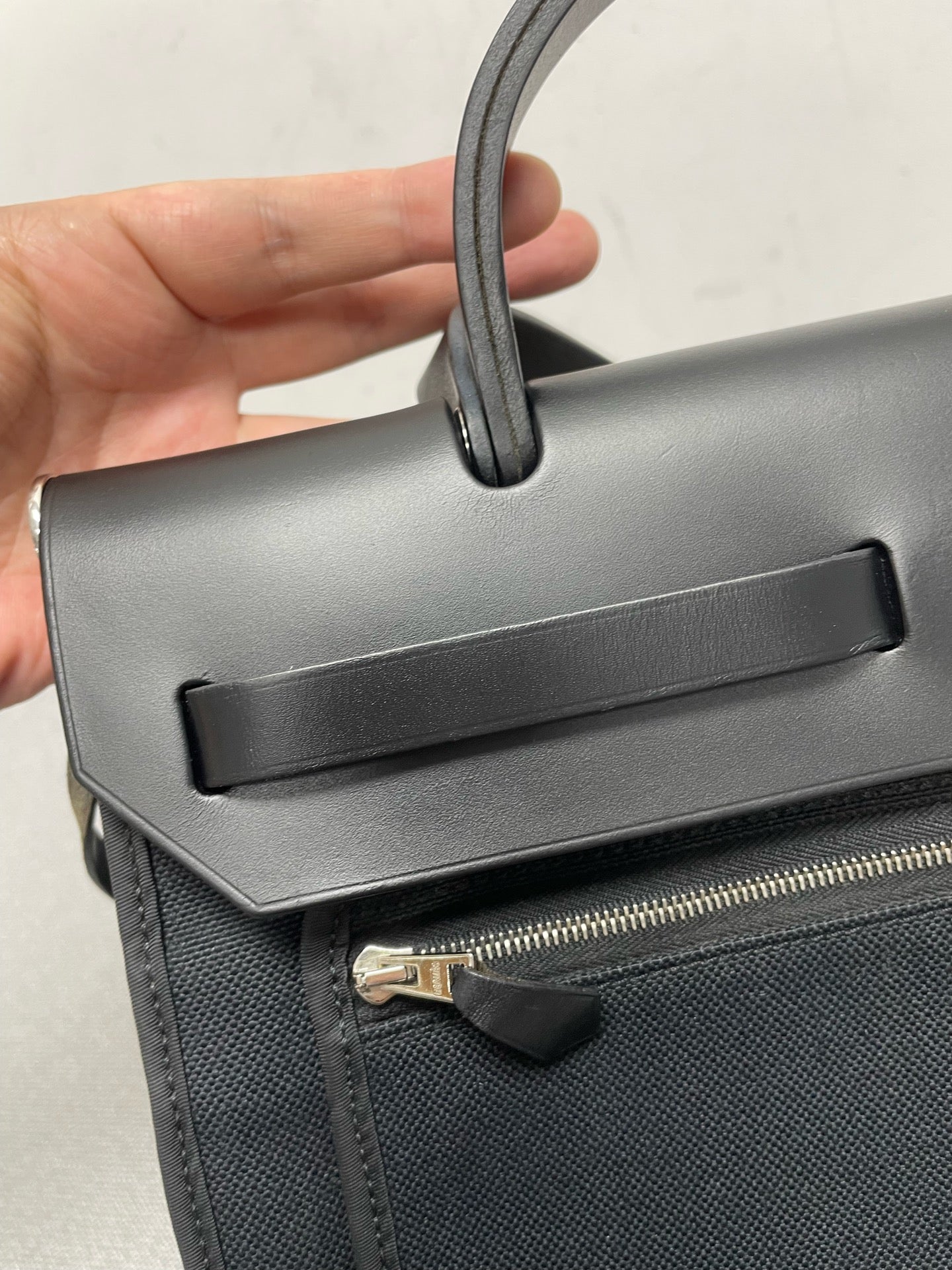 Hermes - Herbag - Cloth - Black - (medium)