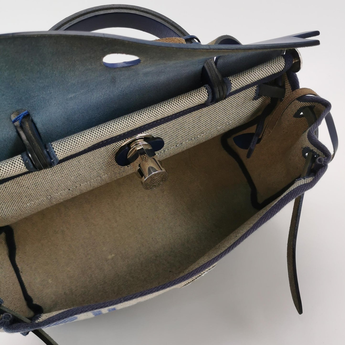 Hermes - Herbag - Cloth - Blue - (Medium)