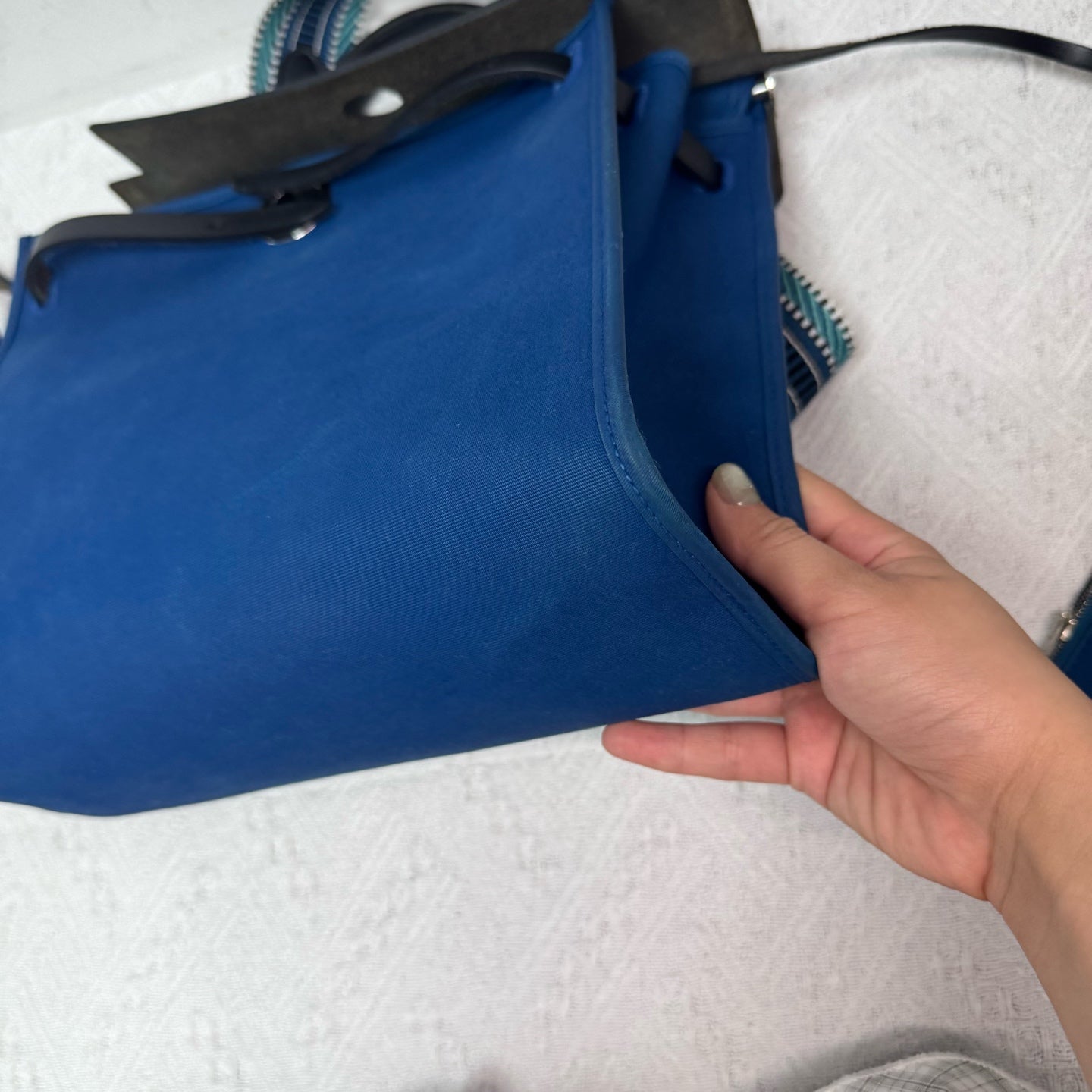 Hermès - Herbag - Cloth - Blue - (Medium)