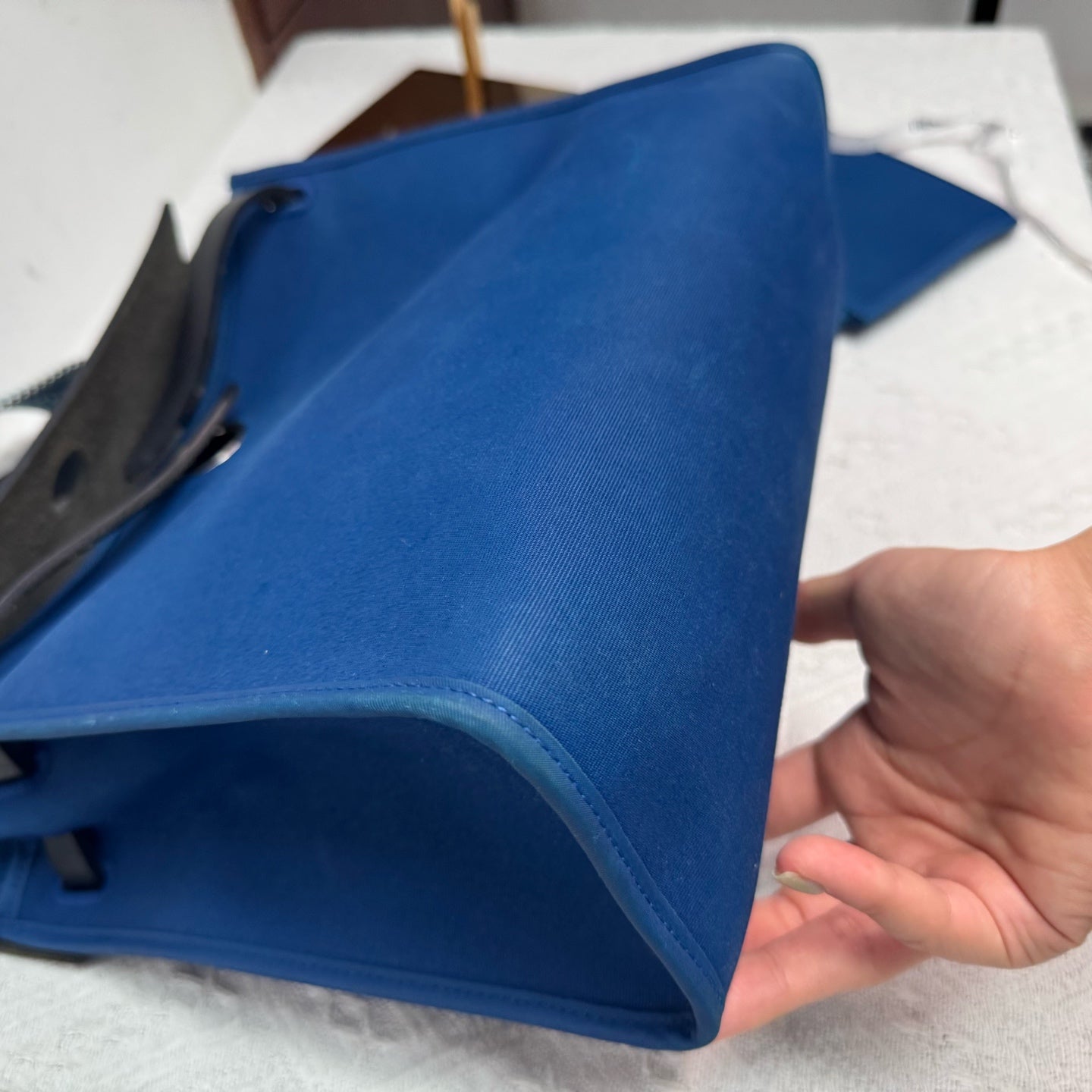Hermès - Herbag - Cloth - Blue - (Medium)
