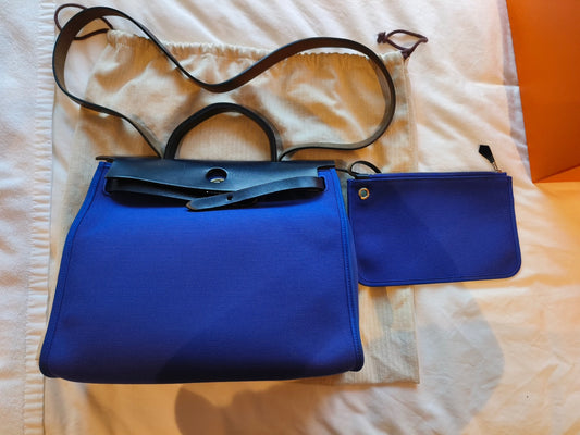 Hermes - Herbag - Cloth - Blue - (Other)