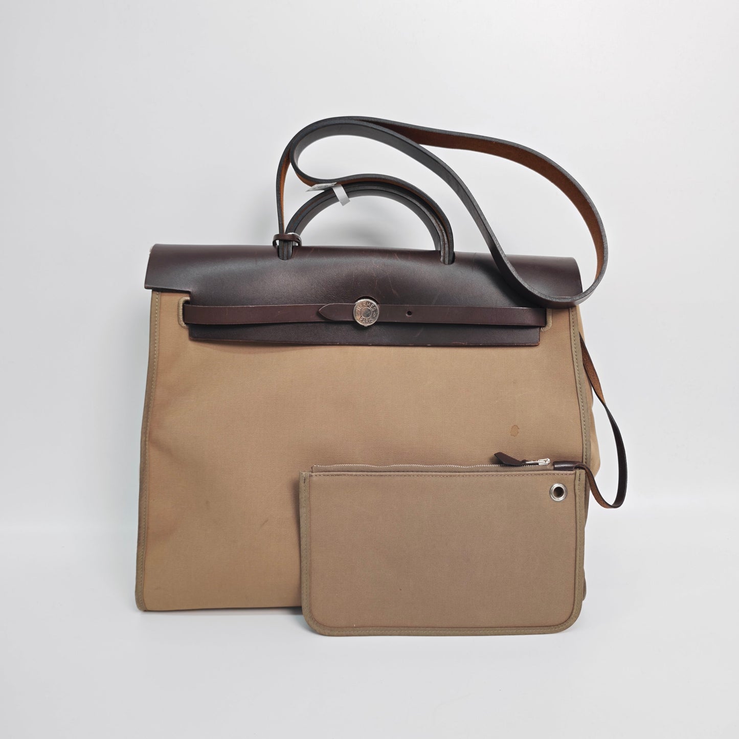 Hermes - Herbag - Cloth - Brown - (large)
