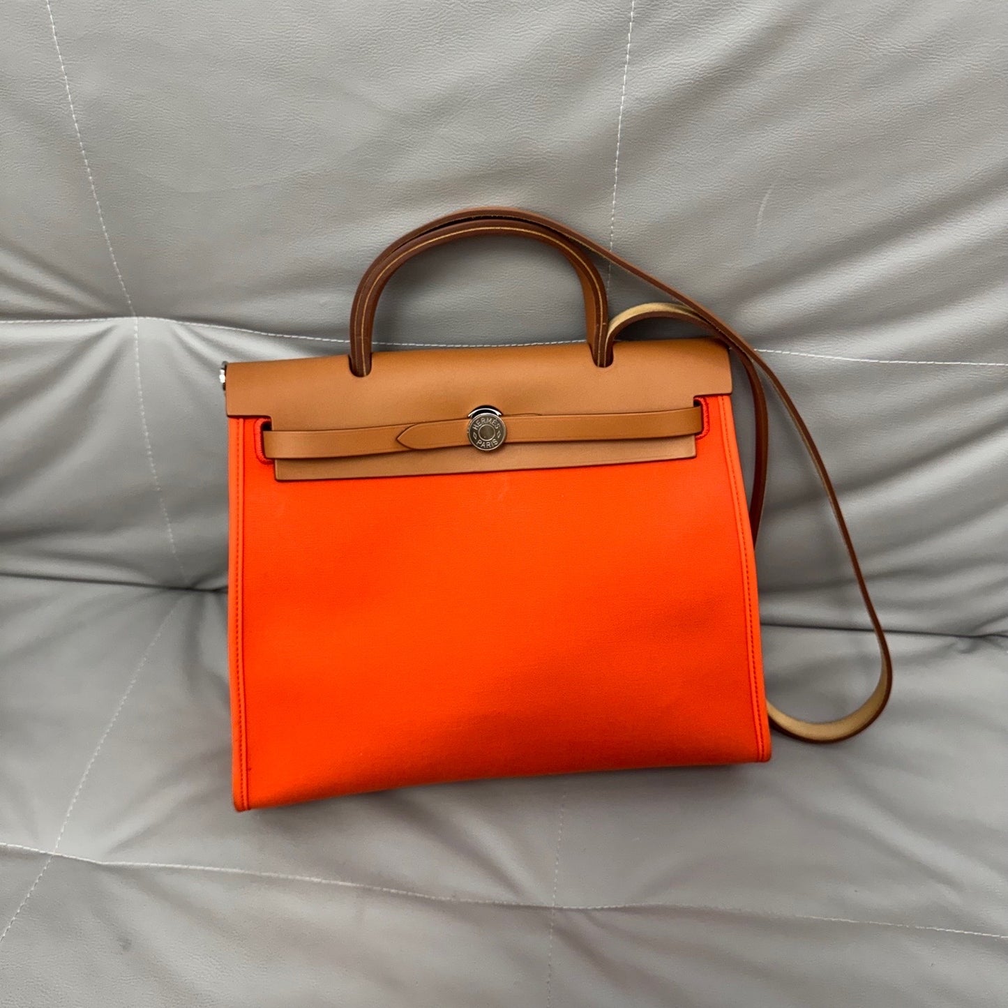 Hermes - Herbag - Cloth - Orange - (medium)