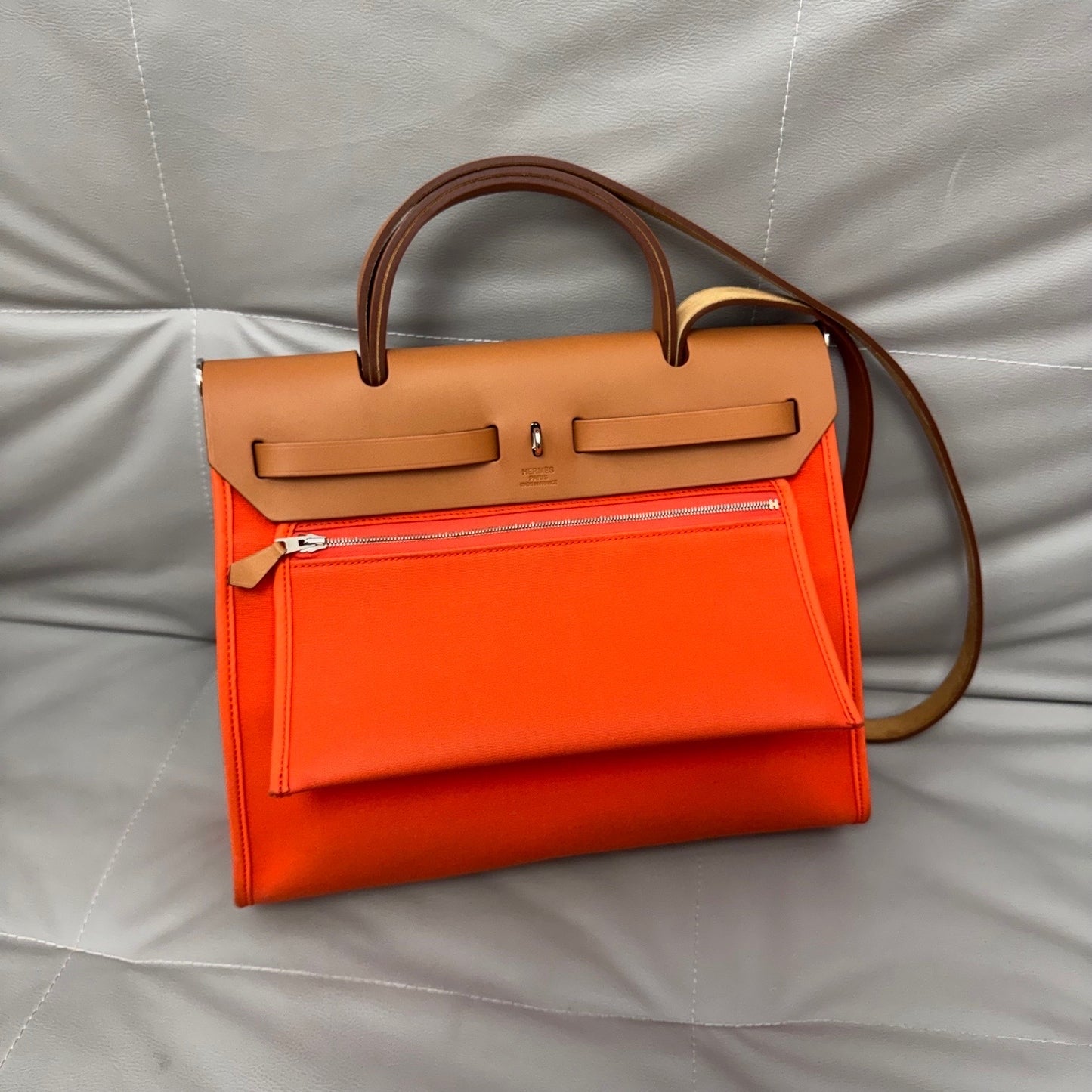 Hermes - Herbag - Cloth - Orange - (medium)