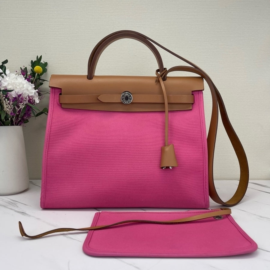 Hermes - Herbag - Cloth - Pink - (medium)