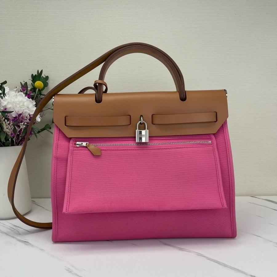 Hermes - Herbag - Cloth - Pink - (medium)