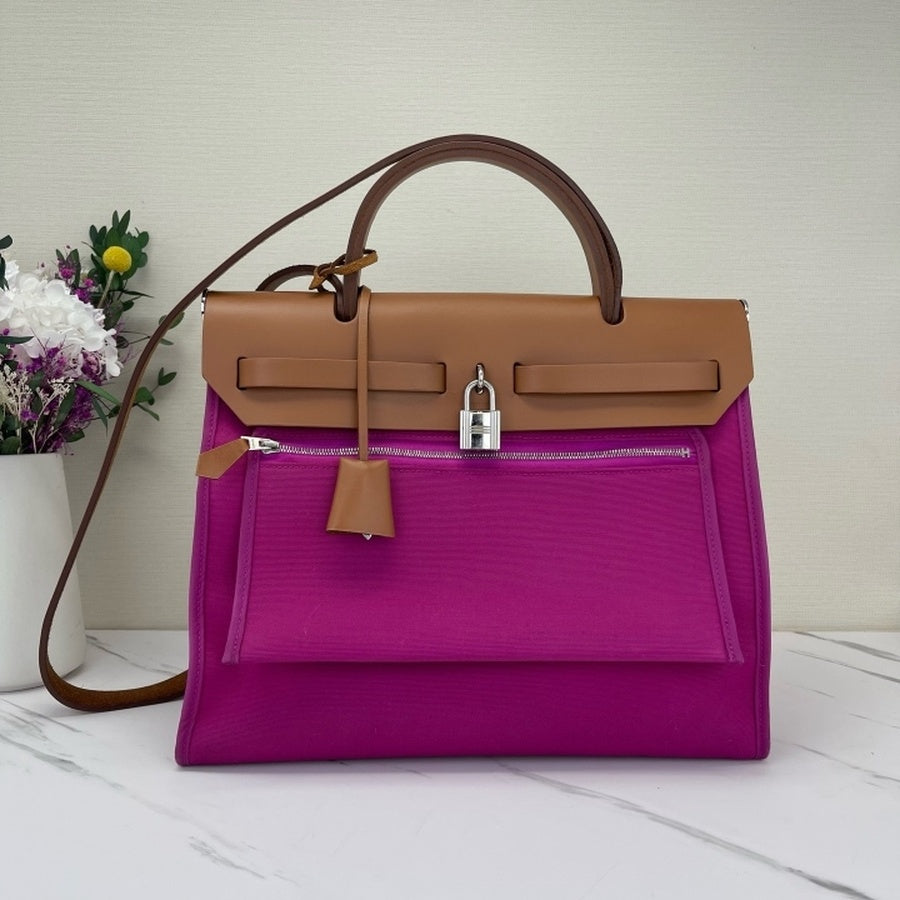 Hermès - Herbag - Cloth - Pink - (medium)