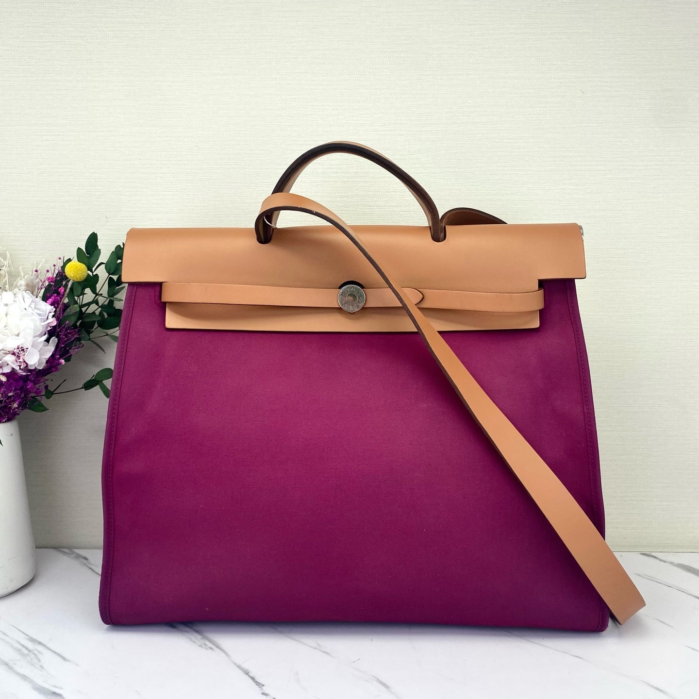 Hermès - Herbag - Cloth - Pink - (medium)