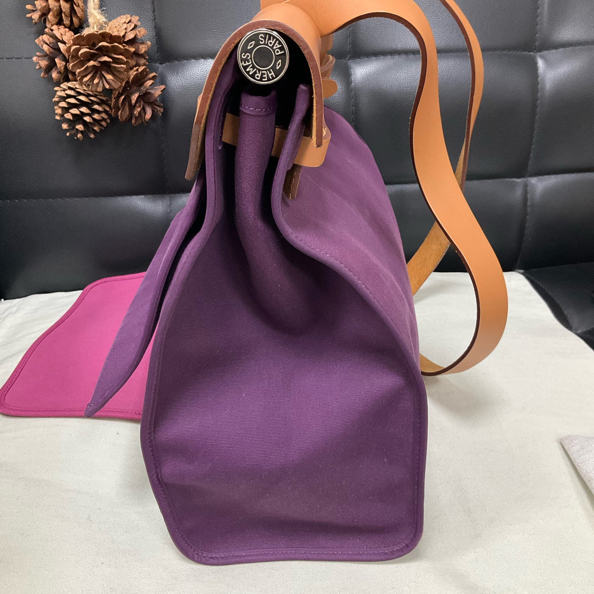 Hermes - Herbag - Cloth - Purple - (large)
