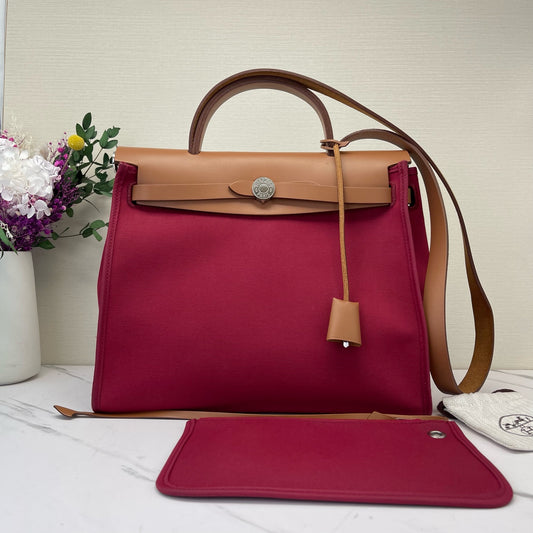 Hermes - Herbag - Cloth - Red - (medium)
