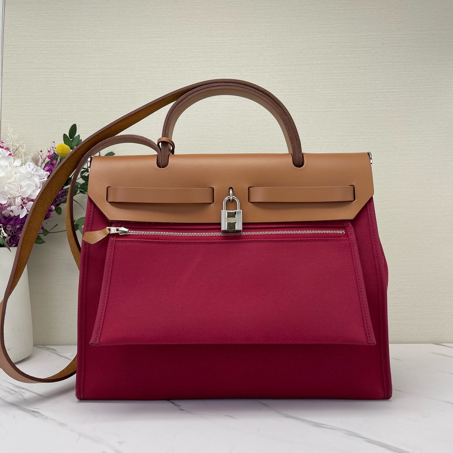 Hermes - Herbag - Cloth - Red - (medium)
