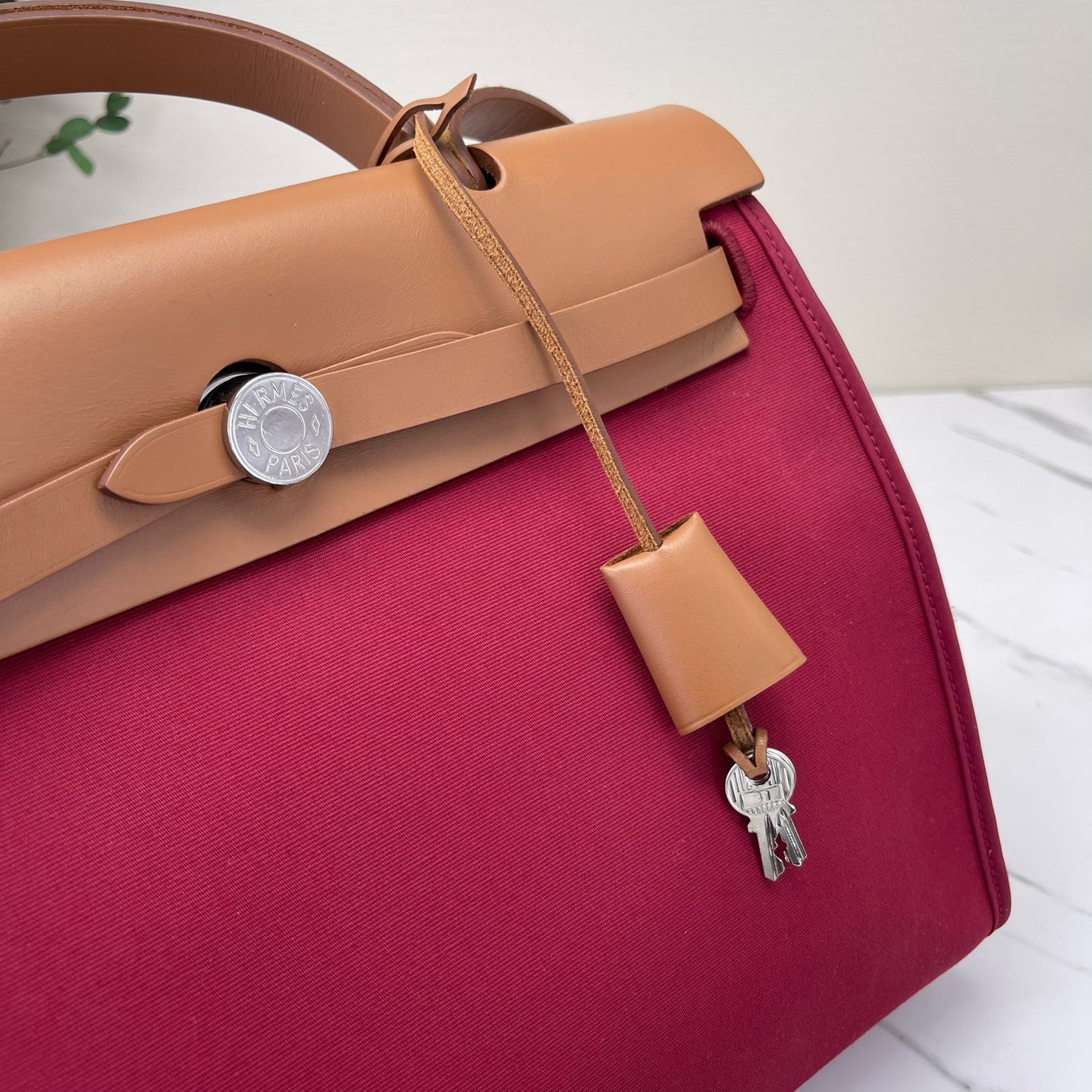 Hermes - Herbag - Cloth - Red - (medium)