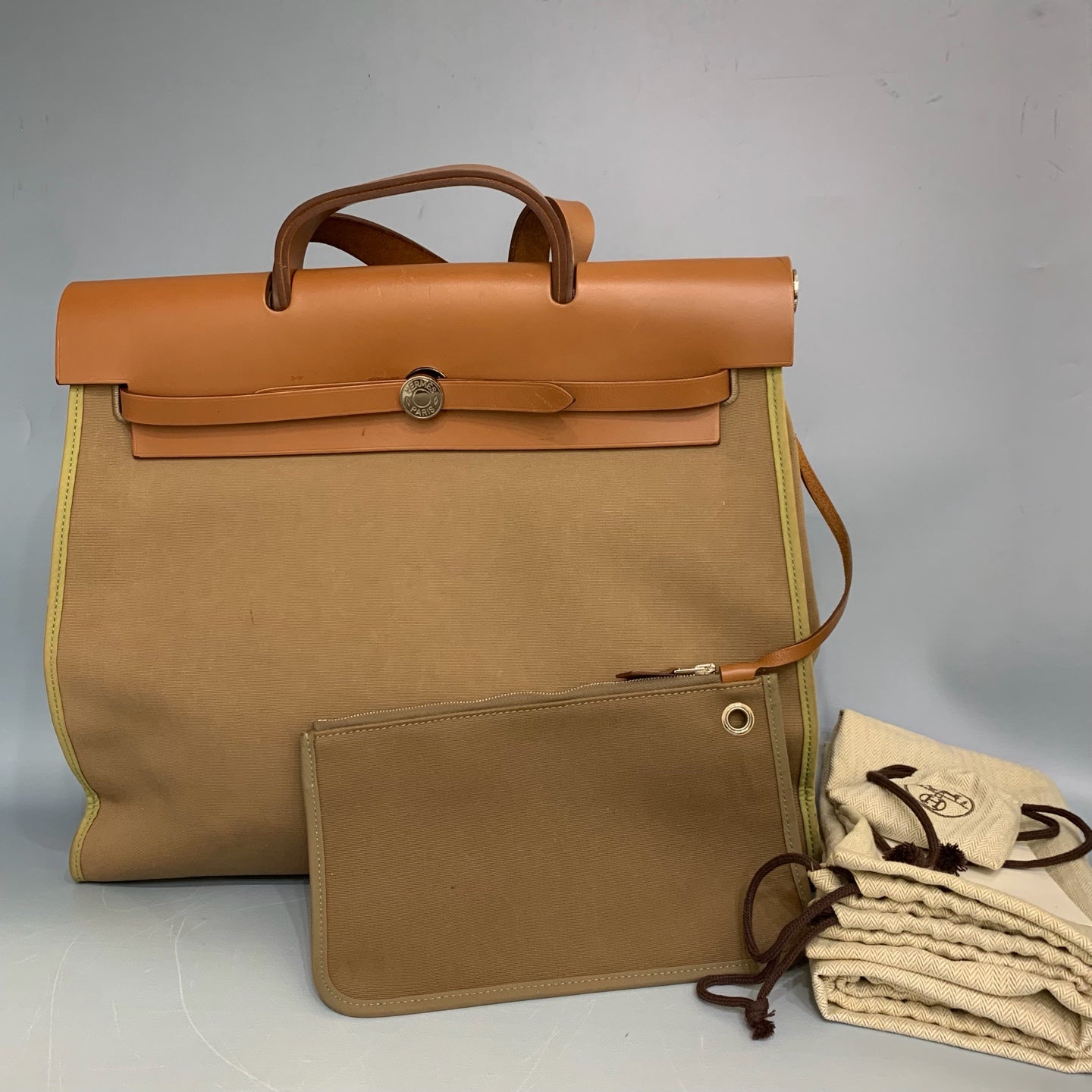 Hermès - Herbag - Cloth - Yellow - (large)