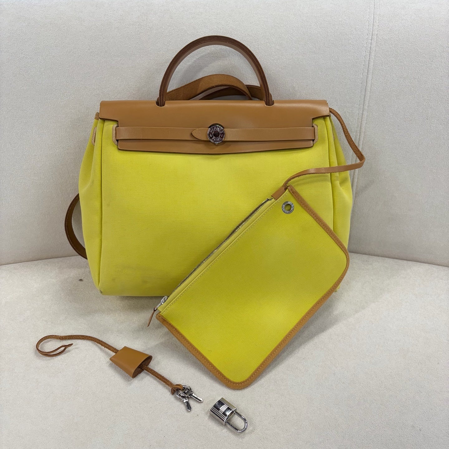 Hermes - Herbag - Cloth - Yellow - (medium)