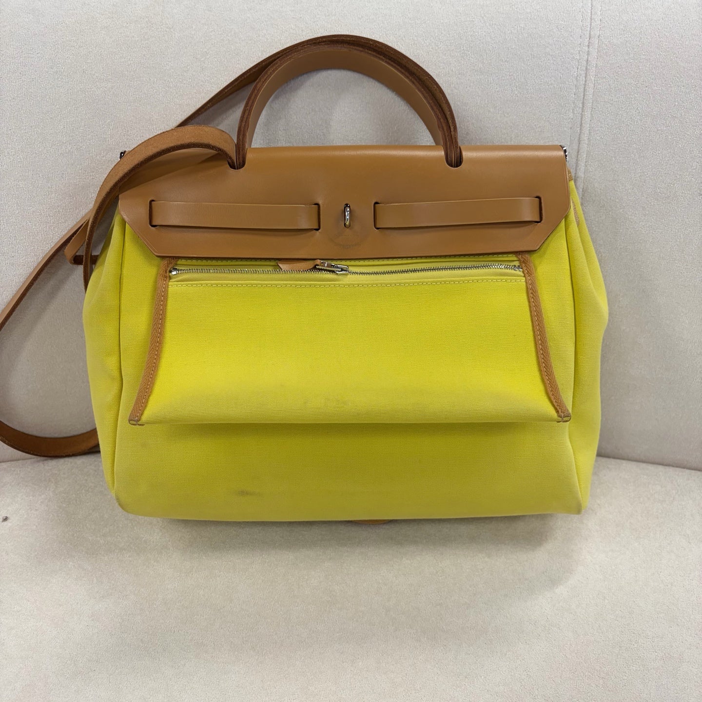 Hermes - Herbag - Cloth - Yellow - (medium)