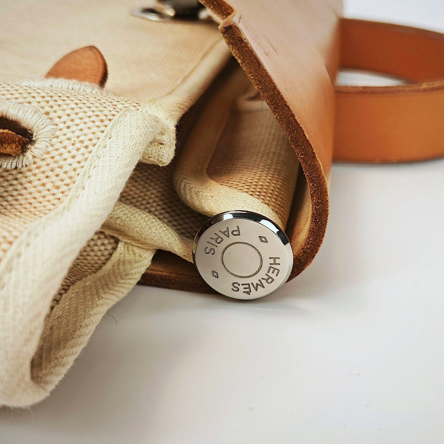Hermès - Herbag - Cotton - Beige - (Medium)