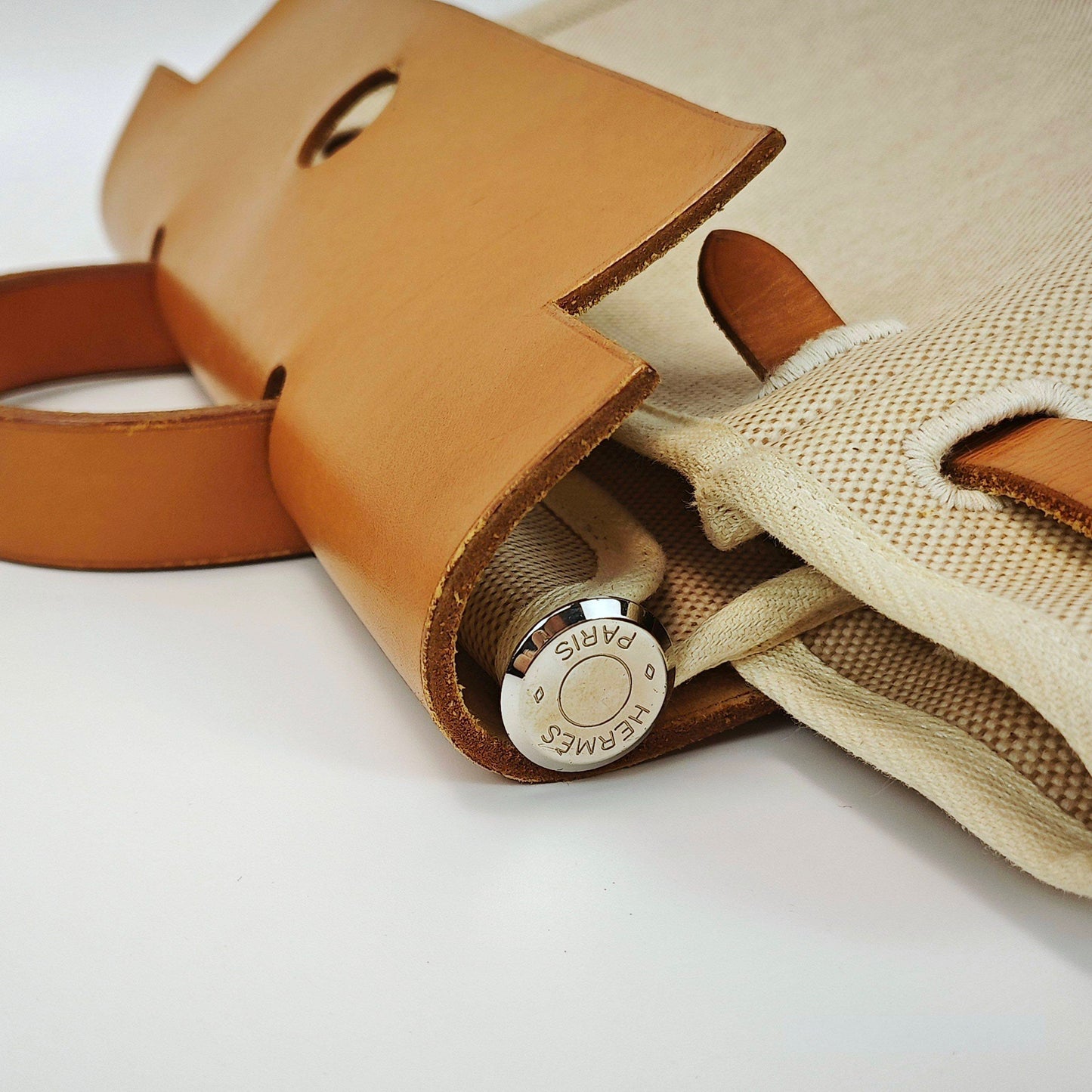 Hermès - Herbag - Cotton - Beige - (Medium)