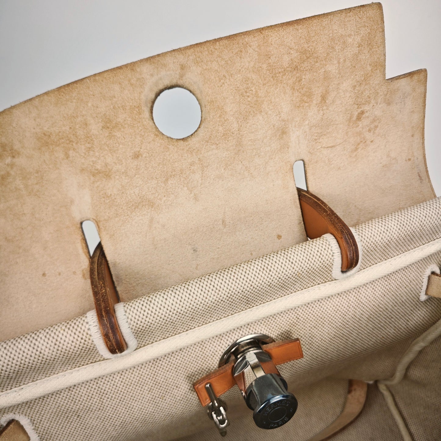 Hermès - Herbag - Cotton - Beige - (Medium)