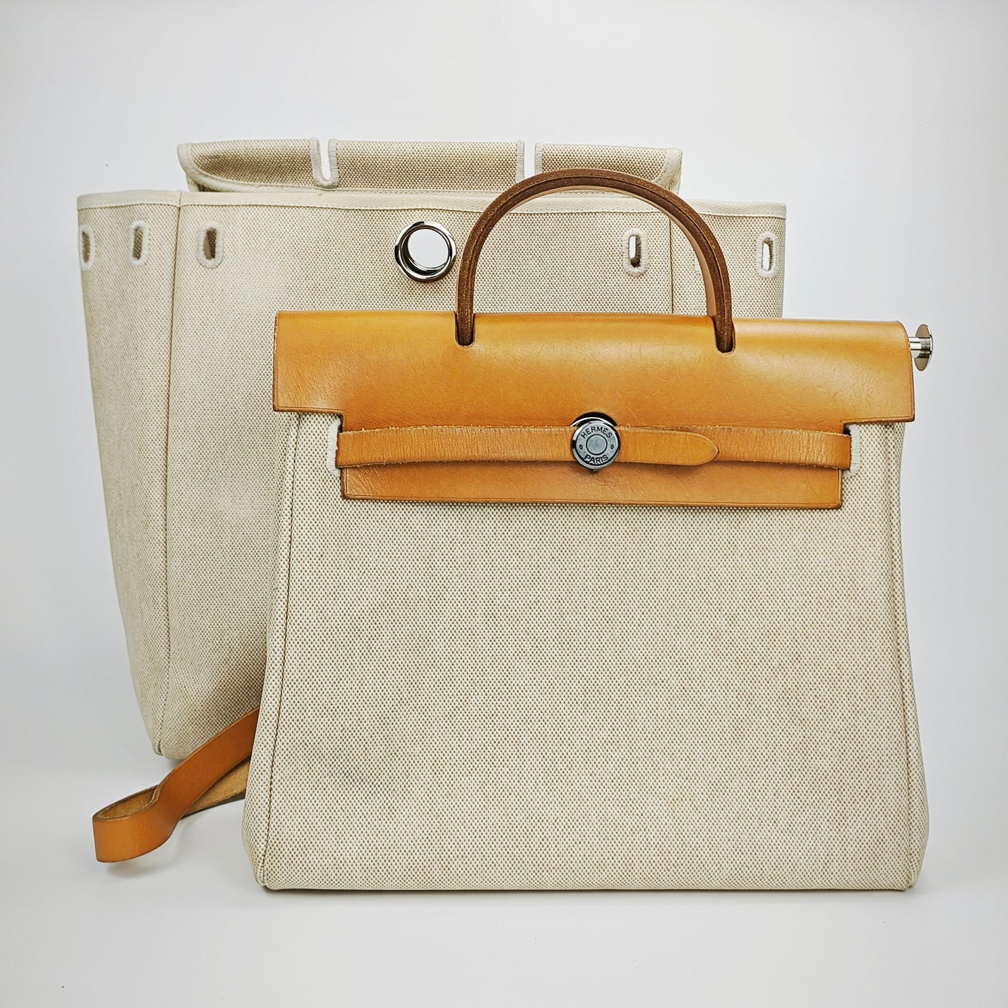 Hermès - Herbag - Cotton - Beige - (Medium)