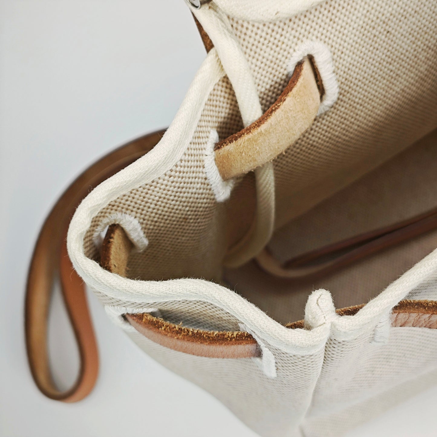 Hermès - Herbag - Cotton - Beige - (Medium)
