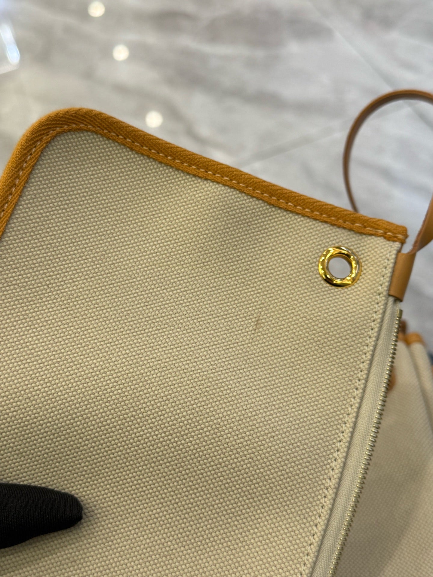 Hermès - Herbag - Cotton - Beige - (medium)