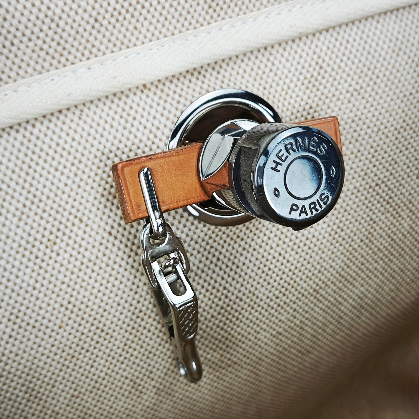 Hermès - Herbag - Cotton - Beige - (Medium)