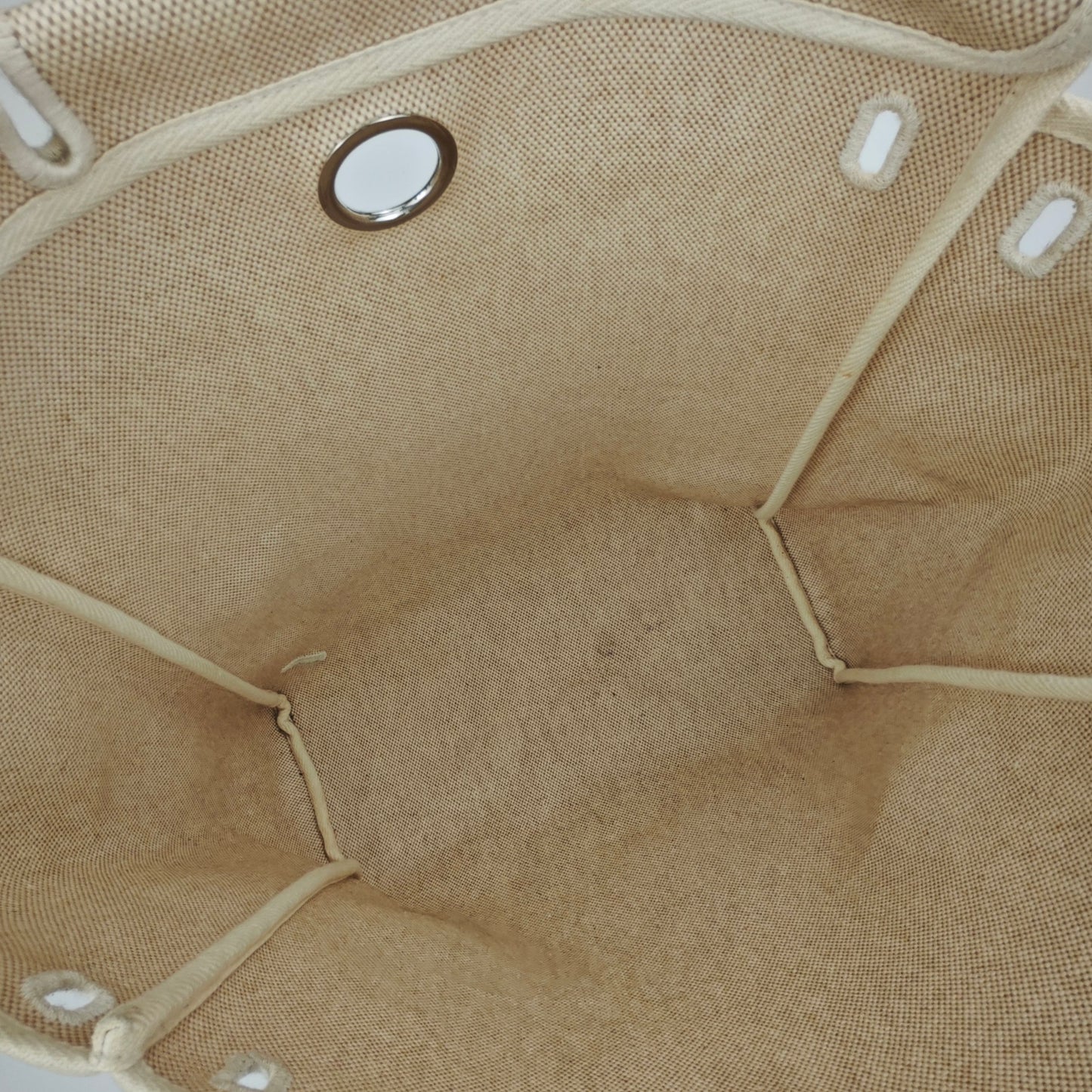 Hermès - Herbag - Cotton - Beige - (Medium)
