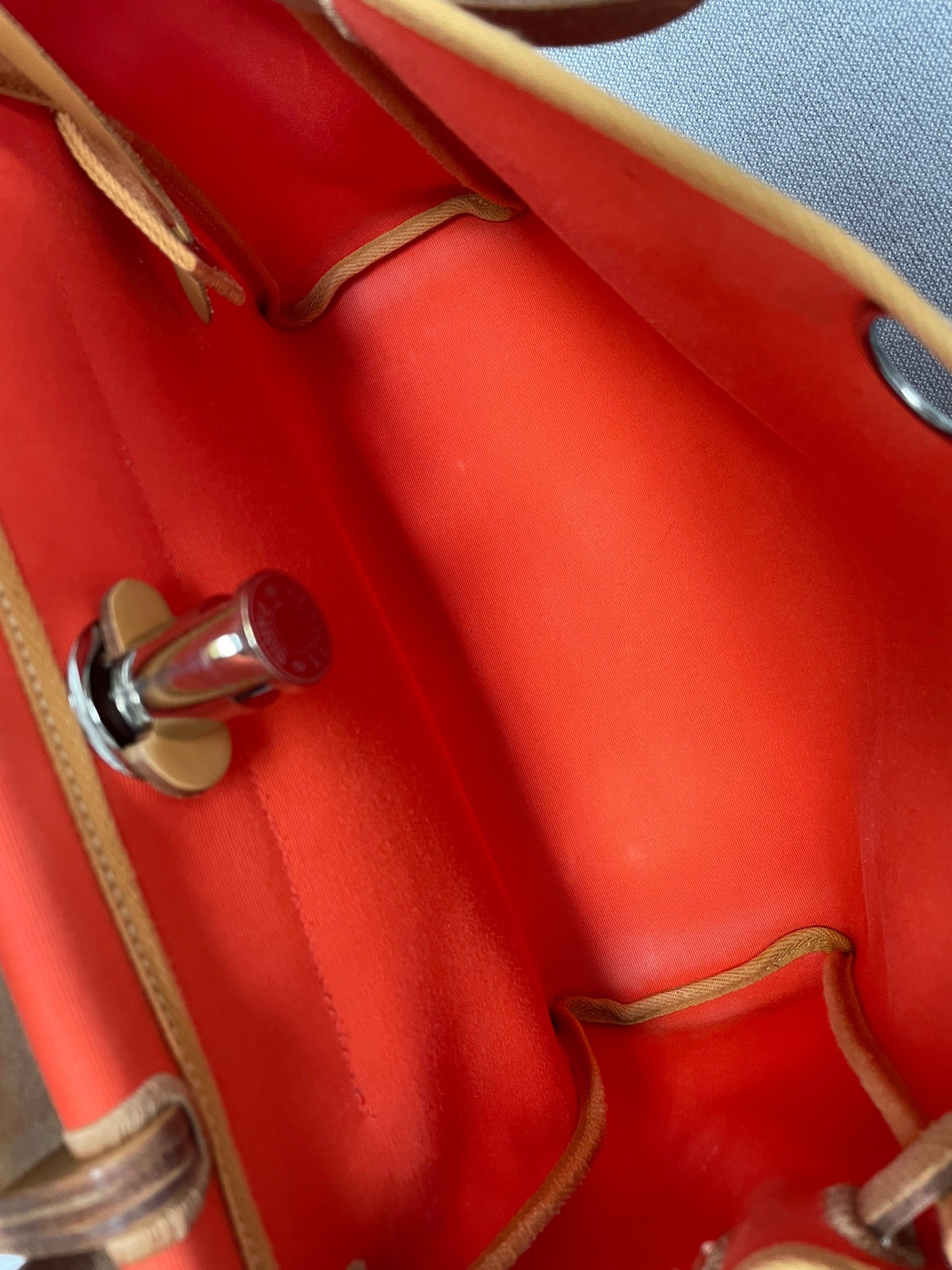 Hermès - Herbag - Leather - Orange - (medium)