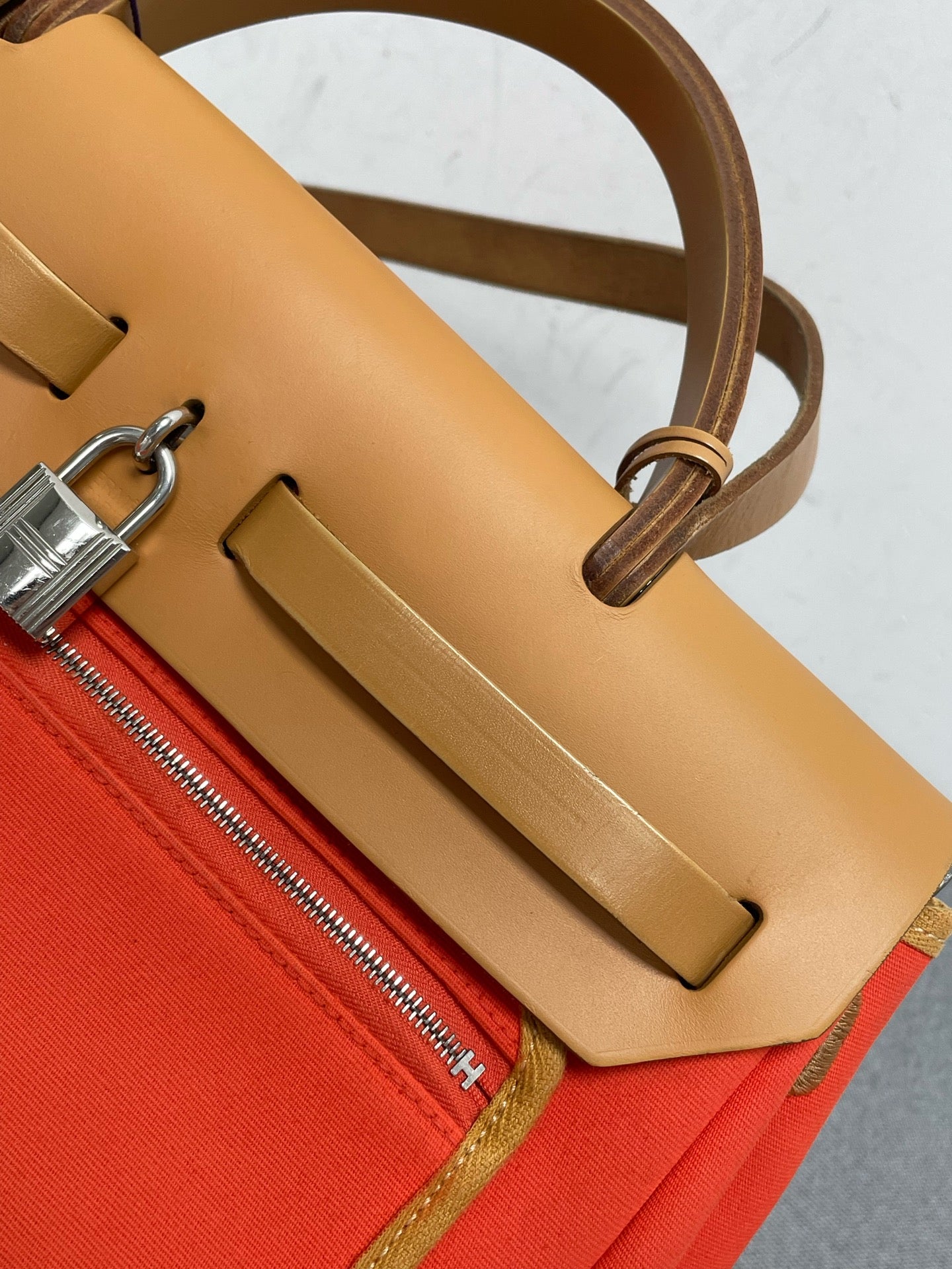 Hermès - Herbag - Leather - Orange - (medium)