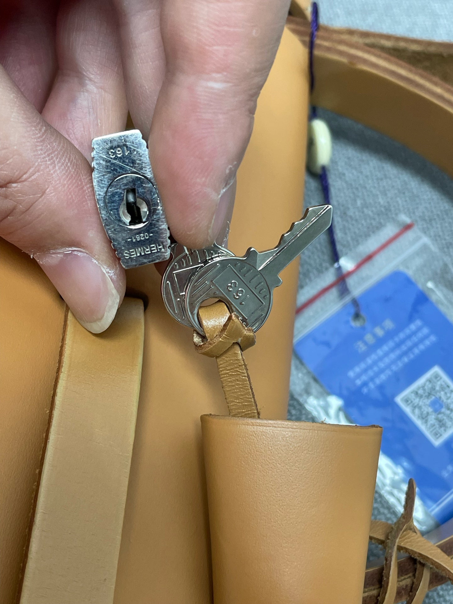 Hermès - Herbag - Leather - Orange - (medium)
