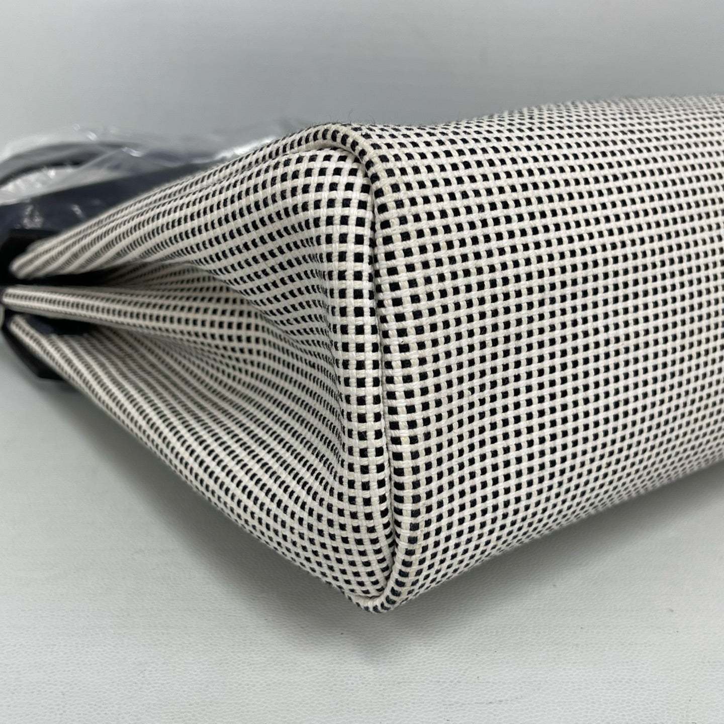 Hermès - Herbag Zip 31 - Canvas and Leather - Blue and White with Black Accents - (medium)
