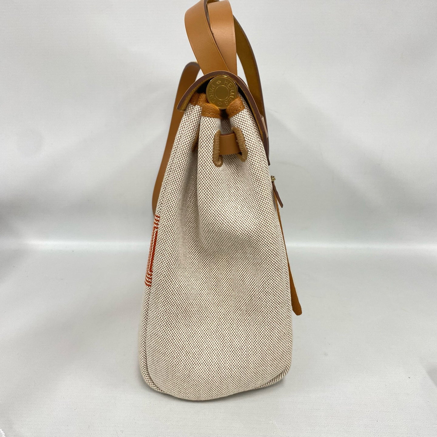 Hermès - Herbag Zip 31 - Canvas and Vache Hunter leather - Beige, Golden Brown, and Orange - (31)