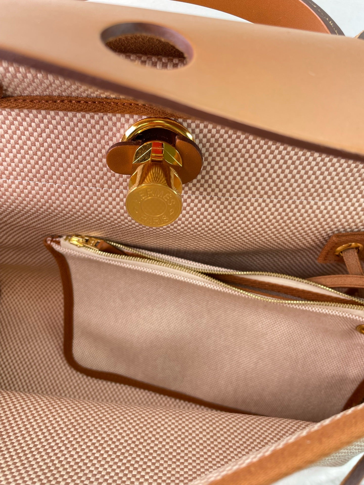 Hermès - Herbag Zip 31 - Cloth - Beige - (medium)