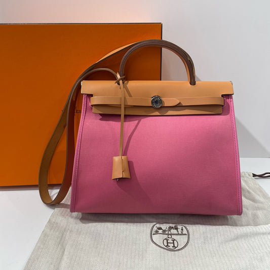 Hermès - Herbag Zip 31 - Cloth - Pink - (medium)