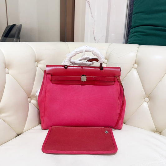 Hermes - Herbag Zip 31 - Cloth - Pink - (Medium)