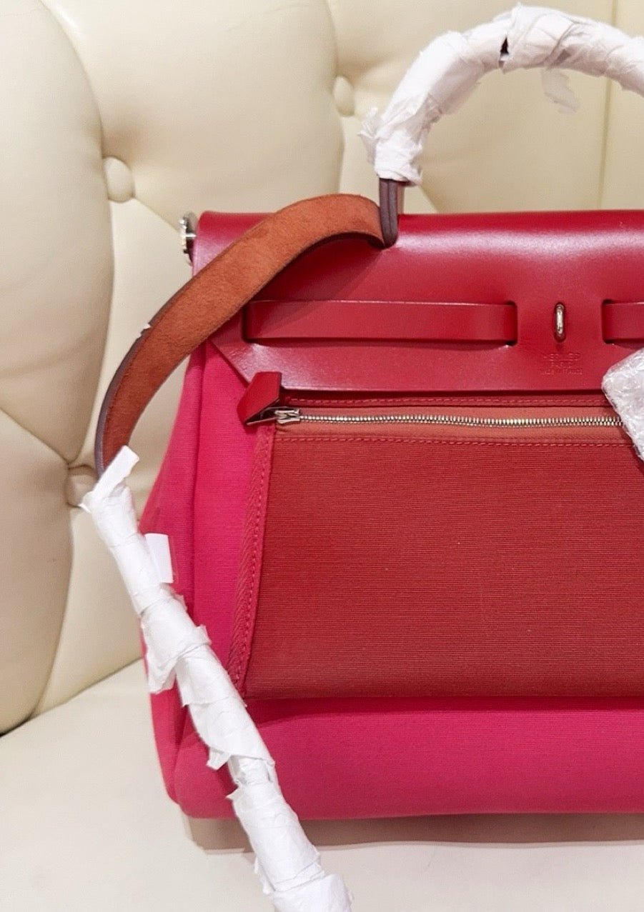 Hermes - Herbag Zip 31 - Cloth - Pink - (Medium)