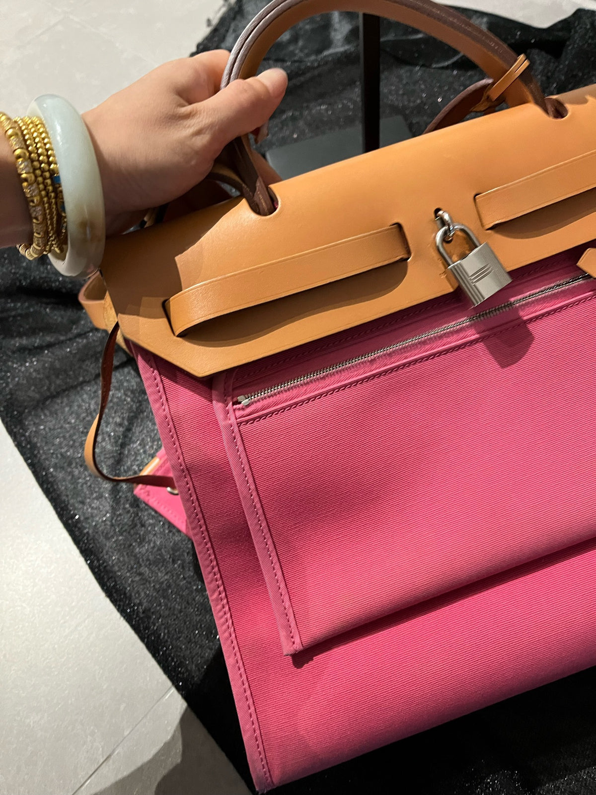 Hermes - Herbag Zip 31 - Cloth - Pink - (medium)